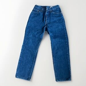 Vintage Fuzzy Levi's Jeans 26x26.5 USA Wash Em' Hot 80s Button Fly 26501-0118